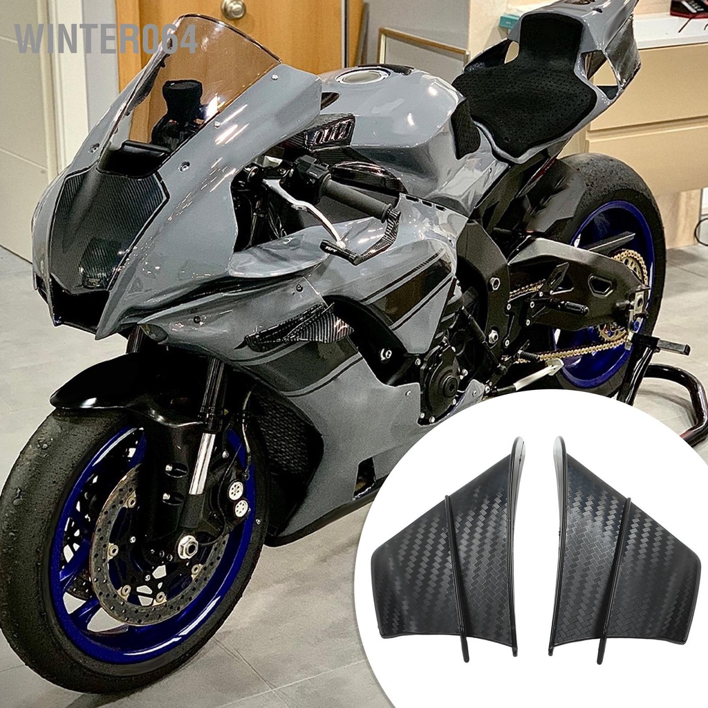 1 cặp Cánh gió xe máy Phong cách sợi carbon khí động học cho NINJA400 NINJA250 Z900 Z1000 Winter064