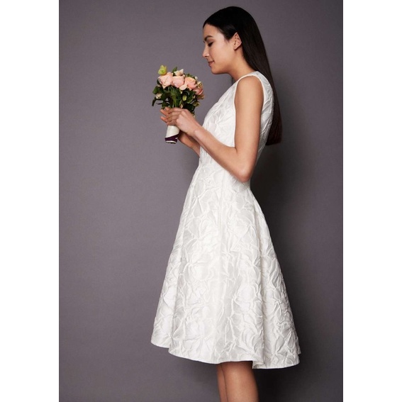 Đầm Talbots dư xịn gấm dệt hoa nổi siêu đẹp