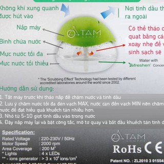 MÁY XÔNG KHUẾCH TÁN TINH DẦU CHIẾC LÁ ( HÀNG CHUẨN MALAYSIA)