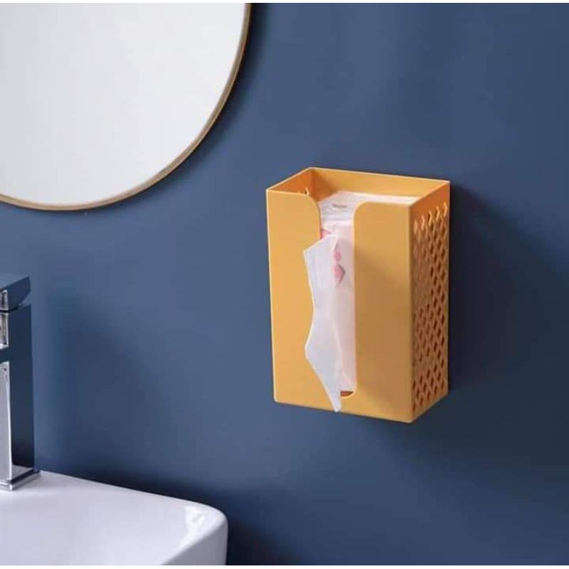 Hộp đựng khăn giấy dán tường tiện dụng 19x12x8cm ,có khe rút,,,