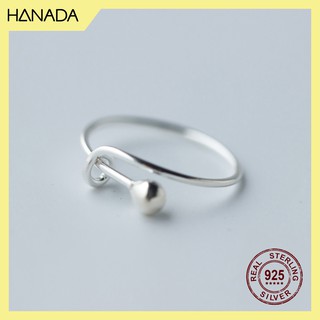 Nhẫn Bạc 925 Hanada Unisex Trơn 0009