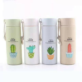Bình đựng nước chịu nhiệt 450ml hình cây xương rồng dễ thương