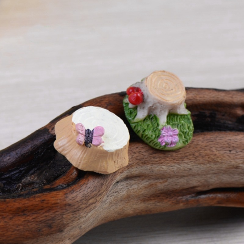 Set 2 mô hình gốc cây trang trí sân vườn độc đáo sinh động