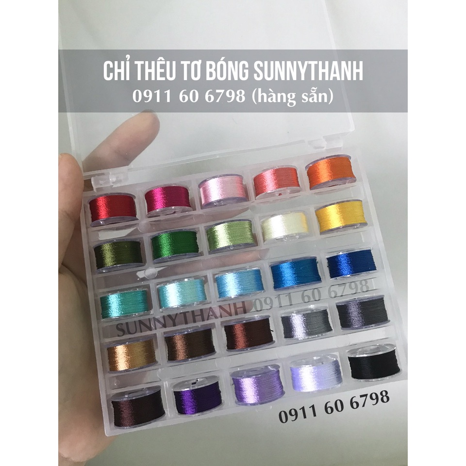 Cuộn 500m - Chỉ thêu tơ bóng thêu Doll Face SunnyThanh