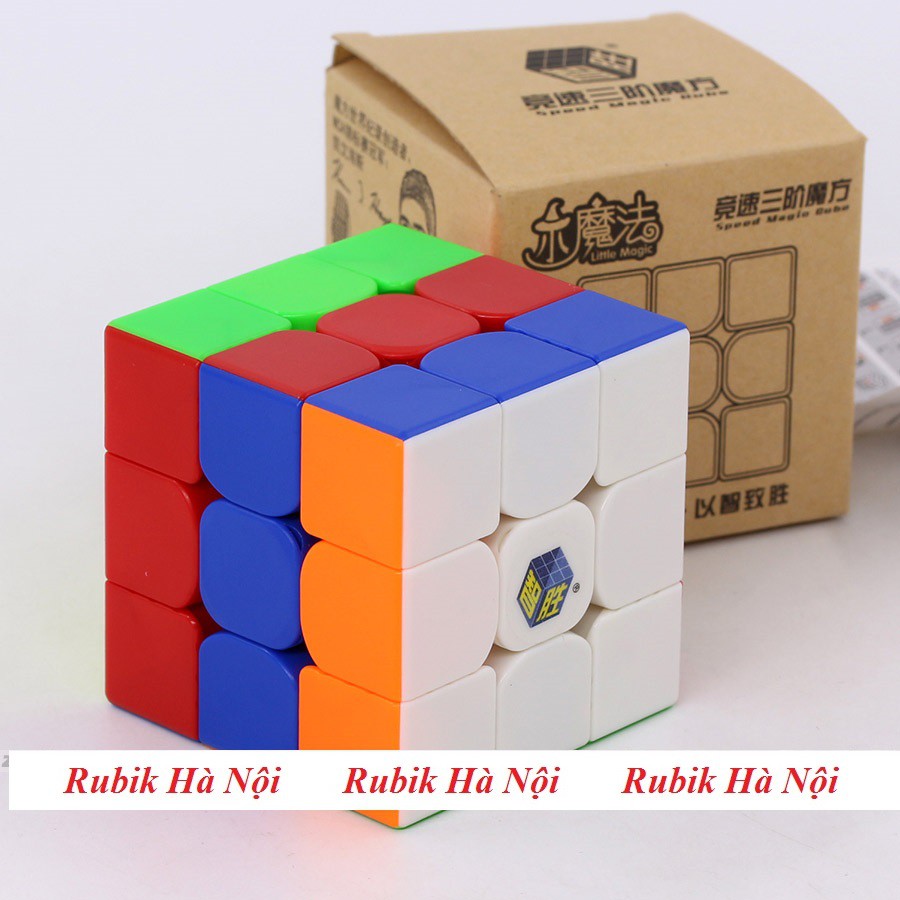 Rubik 3x3. Yuxin Little Magic Đen/Trắng/Stickerless/Có Nam Châm