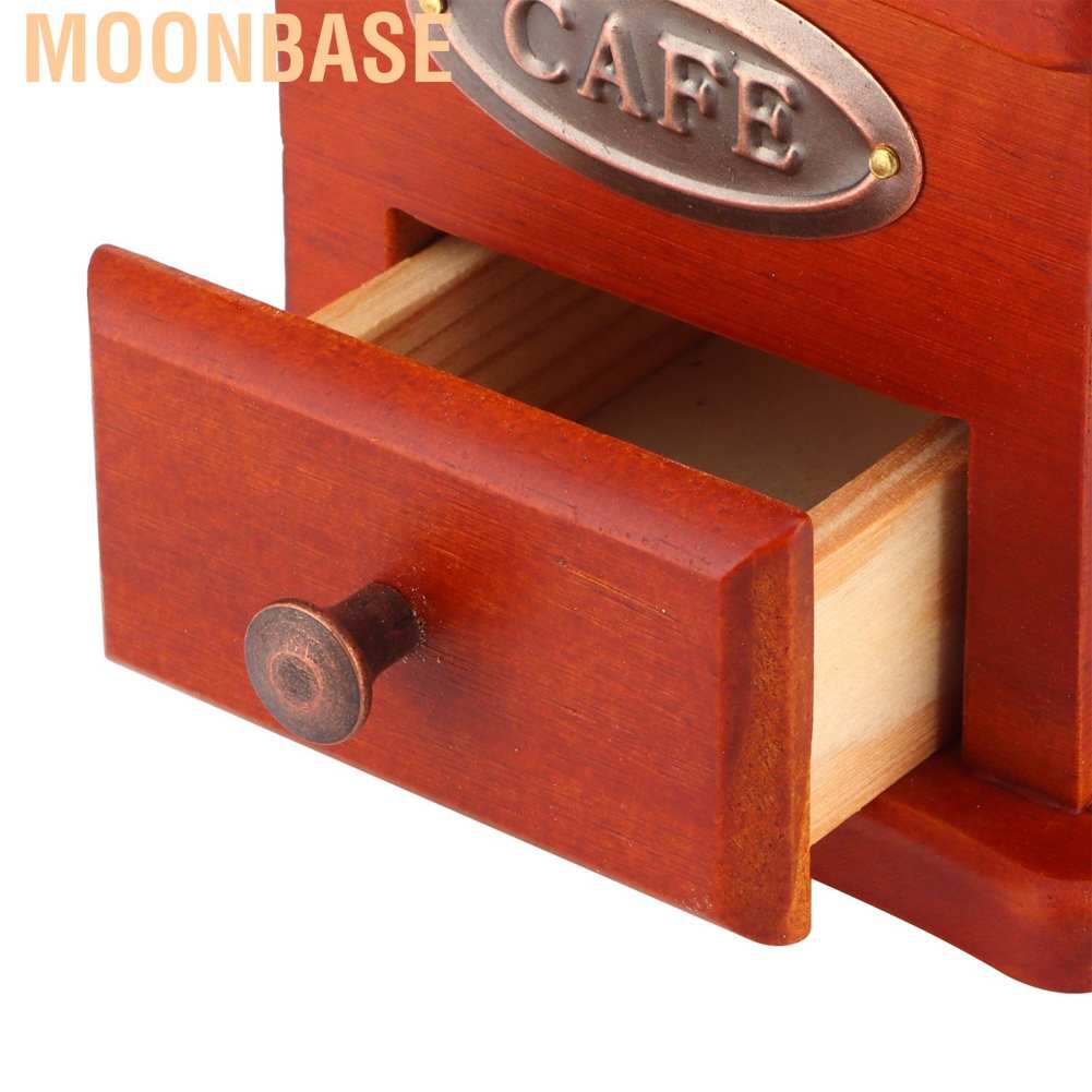 Moonbase Mini Vintage Hand-Cranked Coffee Bean Mill Manual Grinder for Household Use