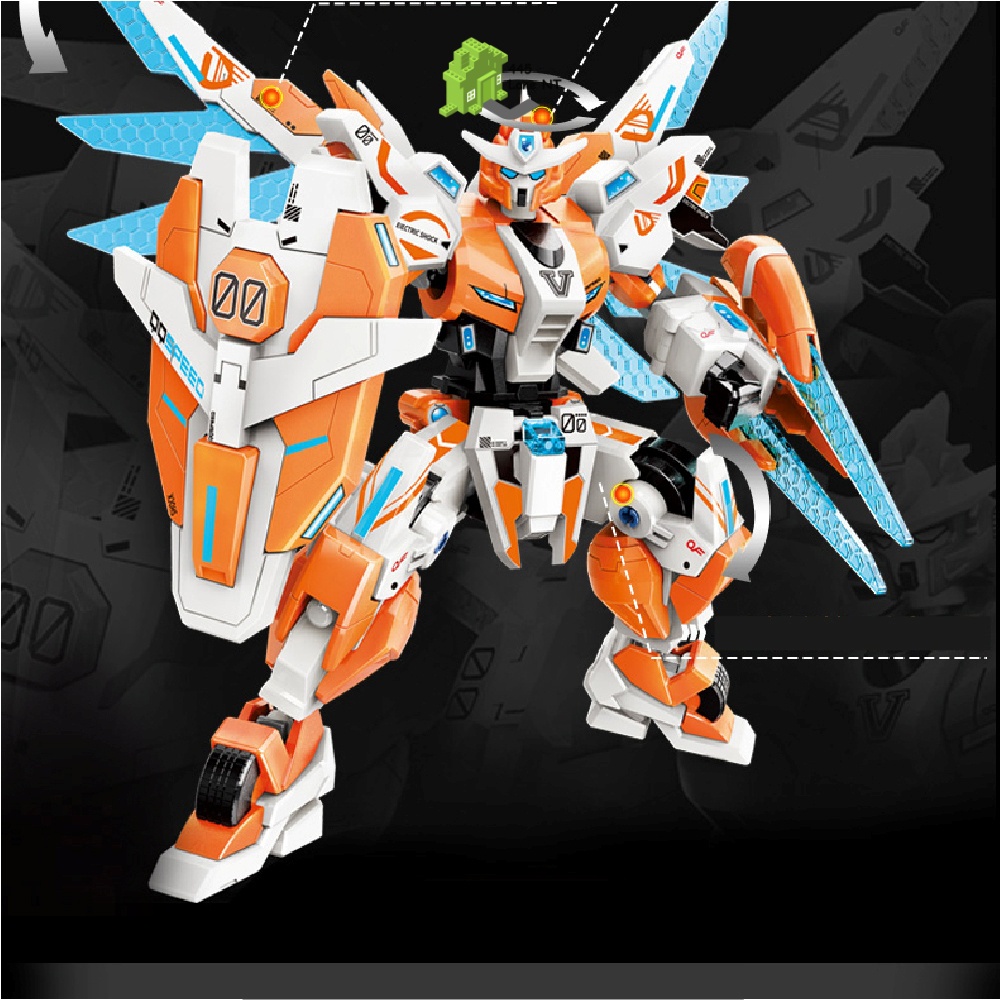 Đồ Chơi Lego Mech Xếp Hình Lắp Ráp Qman QQ Speed Người Máy Robot 74024 Áo Giáp Hoàng Gia