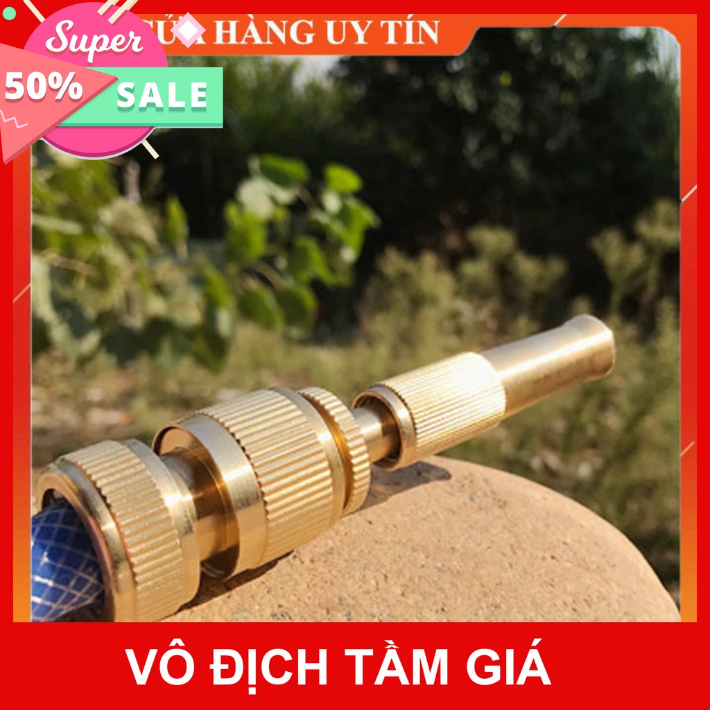 Đầu vòi xịt tăng áp, áp lực cao mini bằng đồng, nhỏ nhưng có võ, đa ăng: vệ sinh, rửa xe, tưới cây (Hàng có Sẵn)  sỉ mua