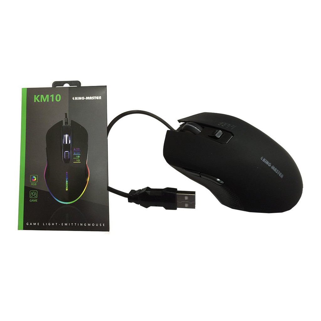 CHUỘT KINMASTER KM10 LED (USB) ĐEN | Shopee Việt Nam