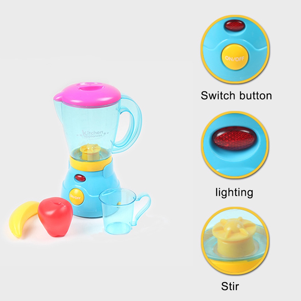 Đồ chơi đóng giả mô phỏng thiết bị nhà bếp máy xay sinh tố máy nướng bánh mì với đèn LED YEWJ
