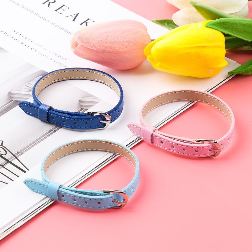 Thắt lưng da nhân tạo nhiều màu tuỳ chọn dài 22cm rộng 8mm cho búp bê DIY