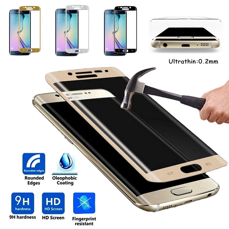 Kính Cường Lực Toàn Màn Hình Cho Samsung Galaxy S6 S7 Edge S8 S9 S10 Plus 5G Note 8 9 10