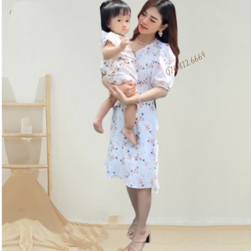 Đầm đôi cho mẹ và con gái hoa nhí thoáng mát [ ẢNH THẬT + VIDEO]