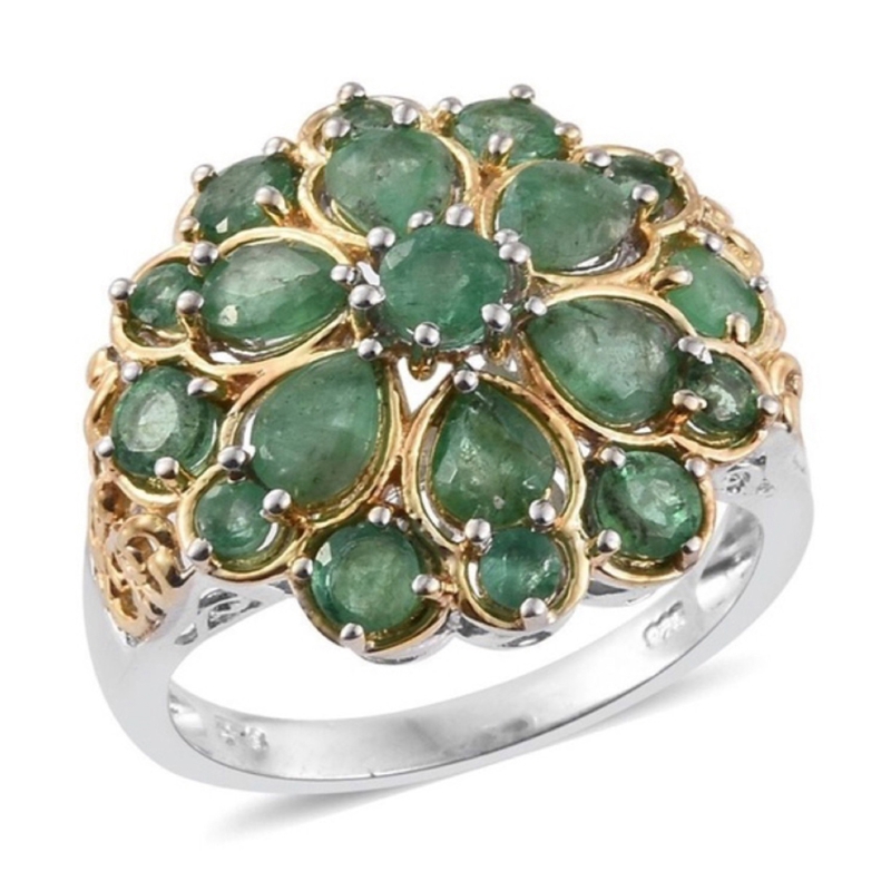 Nhẫn bạc 925 thiết kế hình hoa đính đá quý sang trọng cho nữ