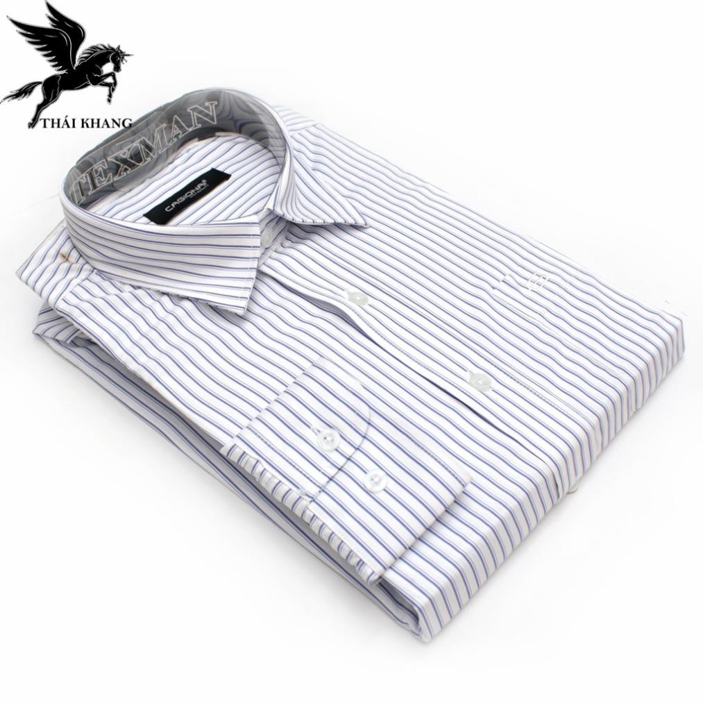 Áo sơ mi dài tay nam trung niên kẻ sọc vải Cotton cao cấp mềm mại bền màu không nhăn không xù lông | BigBuy360 - bigbuy360.vn