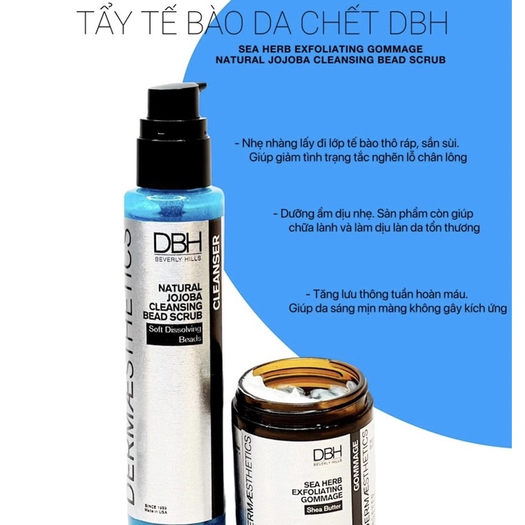 Tẩy Da Chết Vật Lý DBH Natural Jojoba Cleansing Bead Scrub