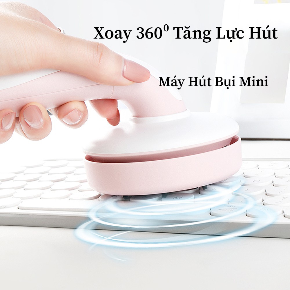 Máy Hút Bụi Cầm Tay Mini Máy Hút Bụi Bàn Phím Nhỏ Gọn Sạc USB Tiện Dụng