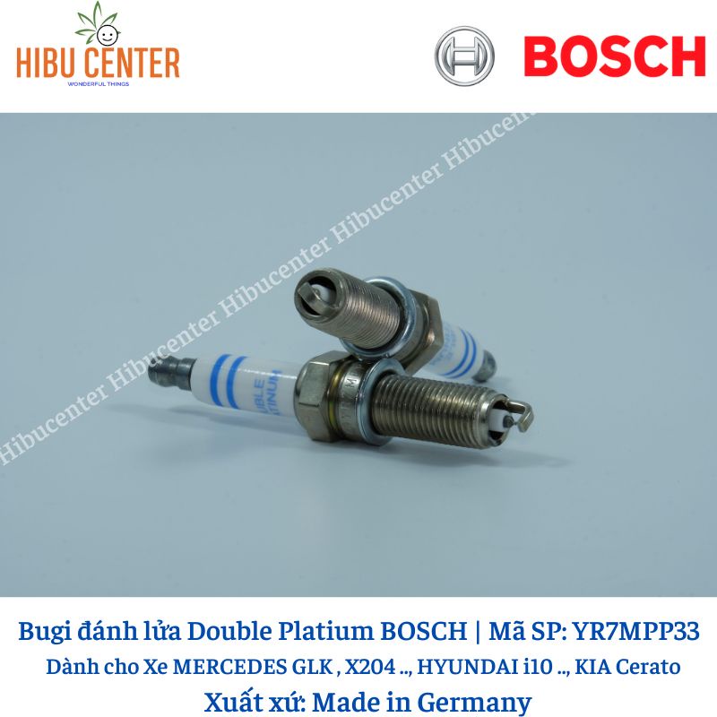 Bugi Chân Dài Double Platium BOSCH YR7MPP33 Típ 16 Dành Cho Xe Hyundai Mercedes