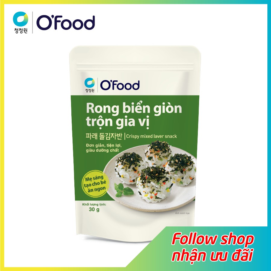 Rong biển giòn trộn gia vị OFood 30g, vị ngọt vừa ăn, trộn cơm, cháo tiện lợi, ngon miệng