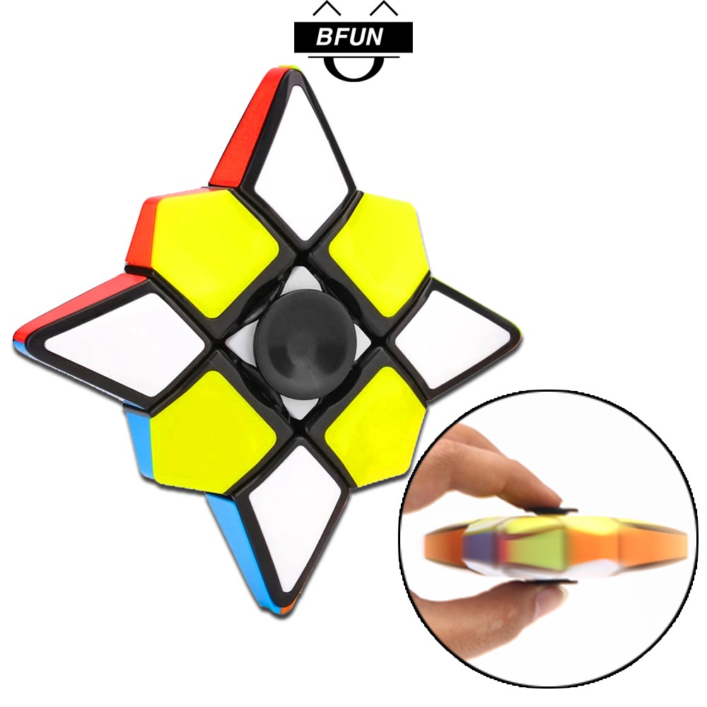 Rubik Biến Thể SPRINNER 1x3x3 Viền Đen - Khối Rubik Xoay 360 Độ Trơn Mượt, Đồ Chơi Trẻ Em BFUN (shop có rubik 3x3 , 2x2)