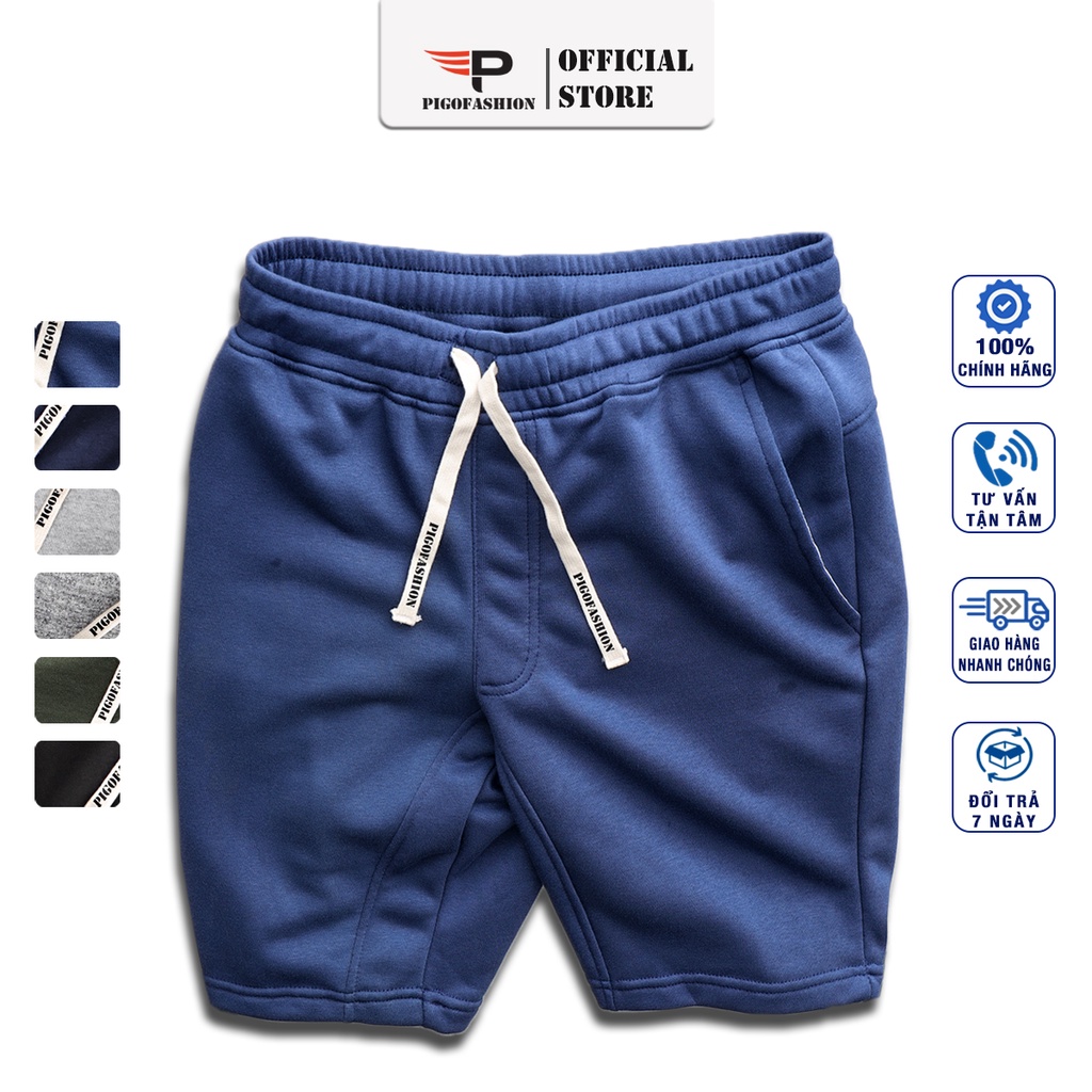 Quần short thể thao chất nỉ thun da cá SPMQSN01 chống nhăn, co giãn tốt, thoáng mát - PigoFashion