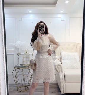 Váy ren tiểu thư kèm ảnh thật