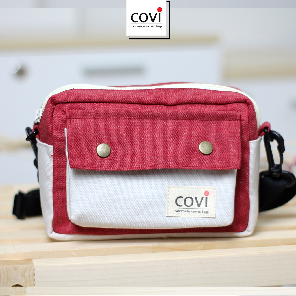 Túi Vải Đeo Chéo Phom Ngang Thương Hiệu COVI