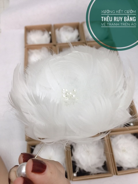 Hoa Cài áo Lông gà size 10cm  99k