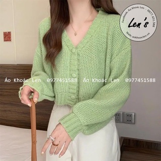 ÁO KHOÁC LEN CROPTOP NÚT BỌC
