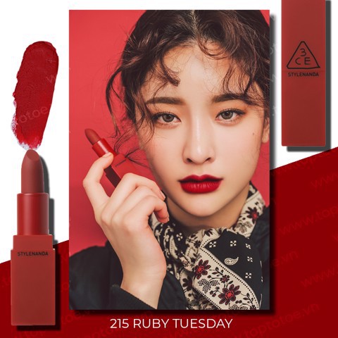 Son Thỏi 3CE Red Recipe Lip Color Chính Hãng