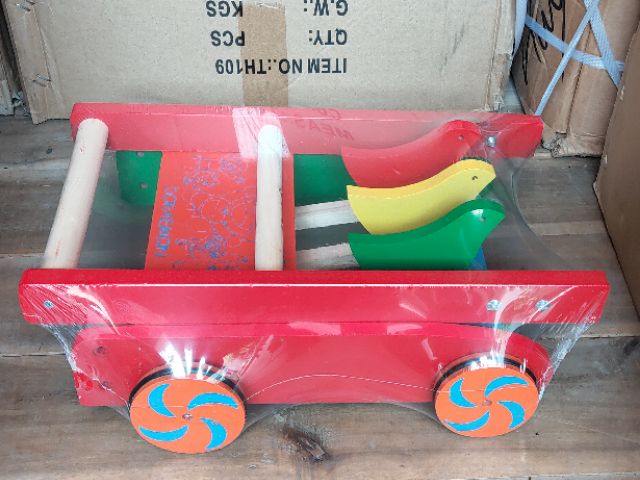 Xe tập đi gỗ 3 Con Chim ( có vòng chống trượt)