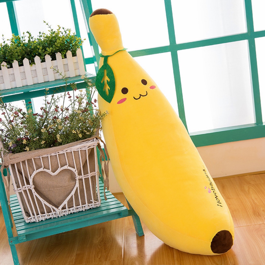 Gấu bông gối ôm hình quả chuối thú nhồi bông chất liệu mềm mại dễ thương SHOPBANDON