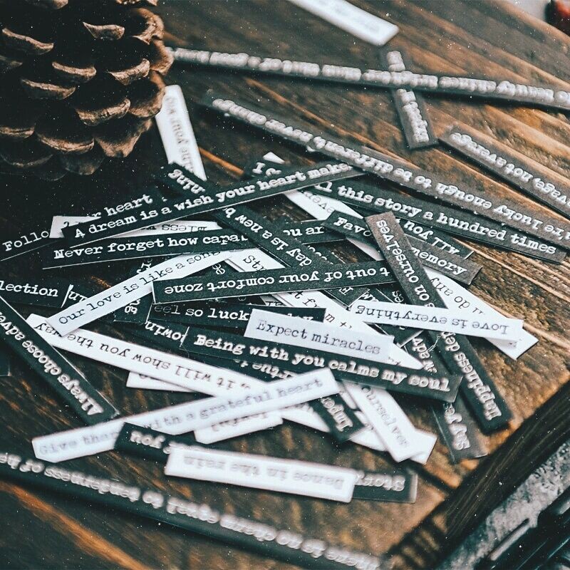 𝓚𝓻𝓲𝓼𝓷𝓪.𝓻𝓸𝓸𝓶 ♡ Set 4 tờ/ 8 tờ sticker quotes  tiếng anh trang trí sổ