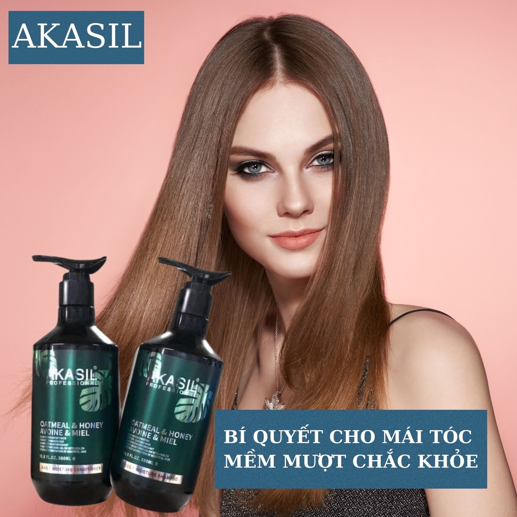 Dầu Gội AKASIL Tái Sinh Siêu Mượt Hương Nước Hoa ngăn gàu ngăn rụng tóc hàng hiệu chính hãng cặp 500ml - 1000ml