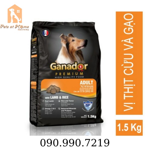 Thức ăn cho chó Ganador Cừu Gạo 1,5kg