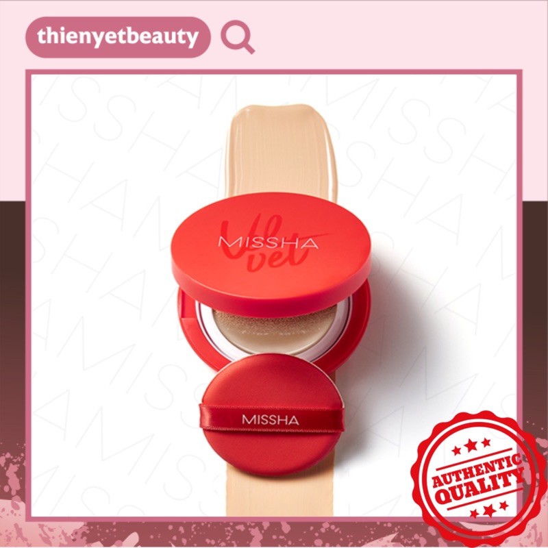 Phấn nước mỏng mịn, che phủ tốt Velvet Finish Cushion SPF50+PA+++