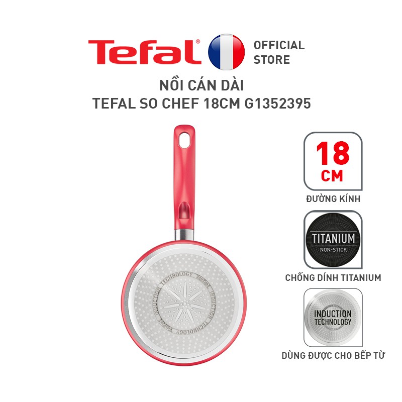 [Mã LIFEHL25 giảm 10% đơn 350K] Nồi cán dài - quánh Tefal So Chef 18cm