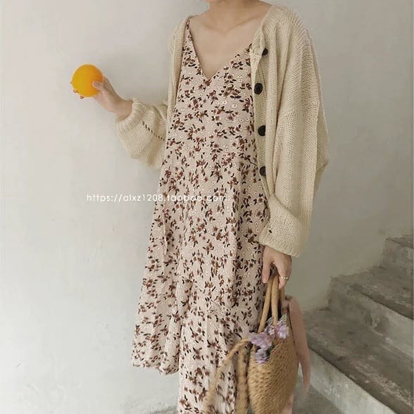 Áo len khoác ngoài dáng oversize