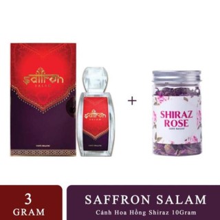 [Hàng Chính Hãng] Nhụy Hoa Nghệ Tây Saffron Salam 3Gr/hộp tặng Cánh Hoa Hồng Shiraz 10Gram