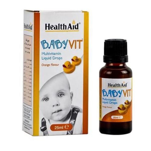 Vitamin Tổng Hợp BabyVit Multivitamin Liquid Drops HealthAid – Hương Vị cam Cho Trẻ Từ 0 đến 4 Tuổi