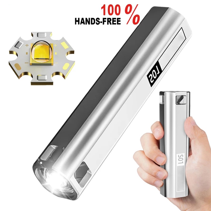 1 Đèn Pin LED 3 Chế Độ Tùy Chỉnh Siêu Sáng Chống Thấm Nước Tiện Dụng Cho Hoạt Động Ngoài Trời