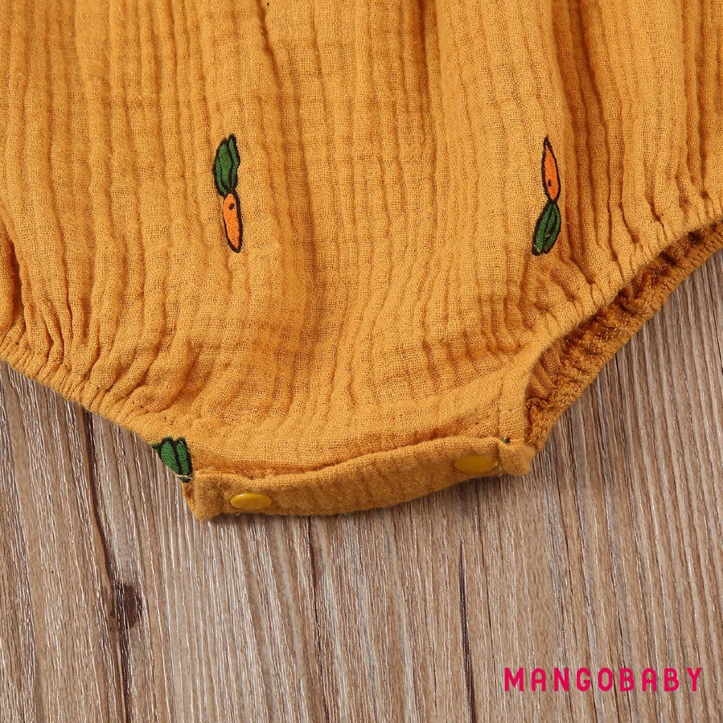 ♬MG♪-Baby Girls Romper Floral Print Round Neck Short Flounced Sleeve Bodysuit Romper | BigBuy360 - bigbuy360.vn