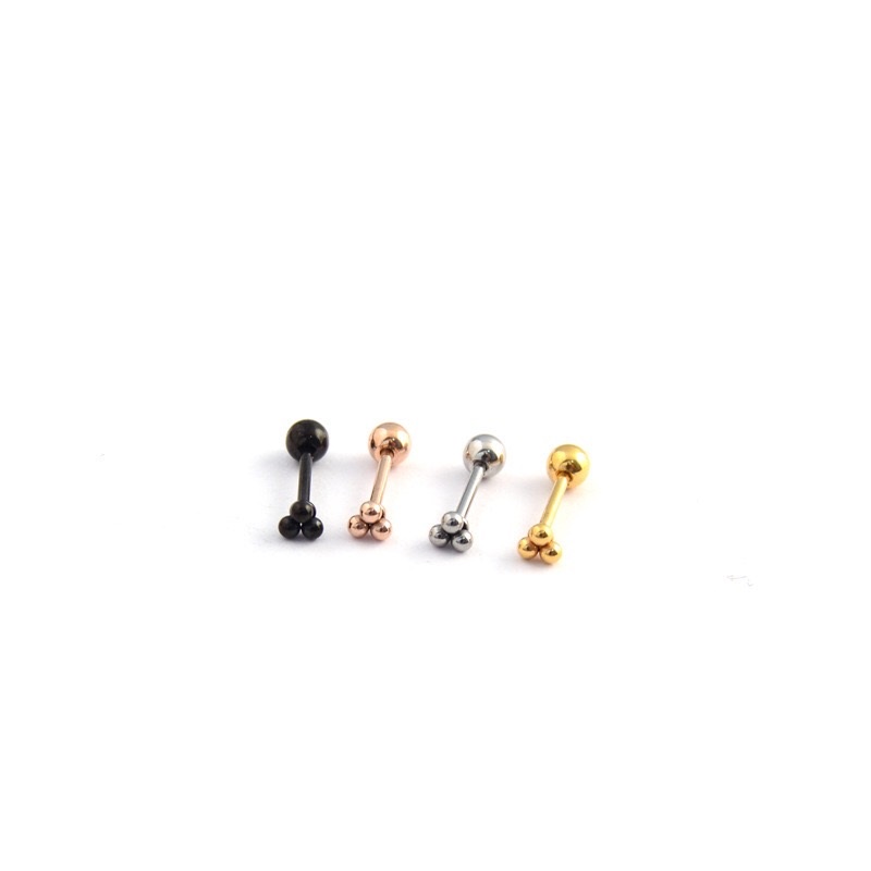 Khuyên titan Three Marbles 3 bi nam nữ