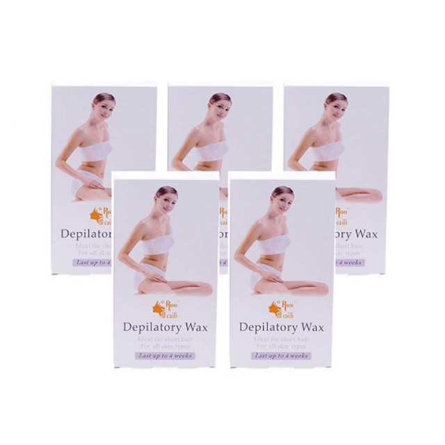 Wax lông FREESHIP Hộp wax lông siêu sạch Run Caili Depilatory Wax 10 miếng