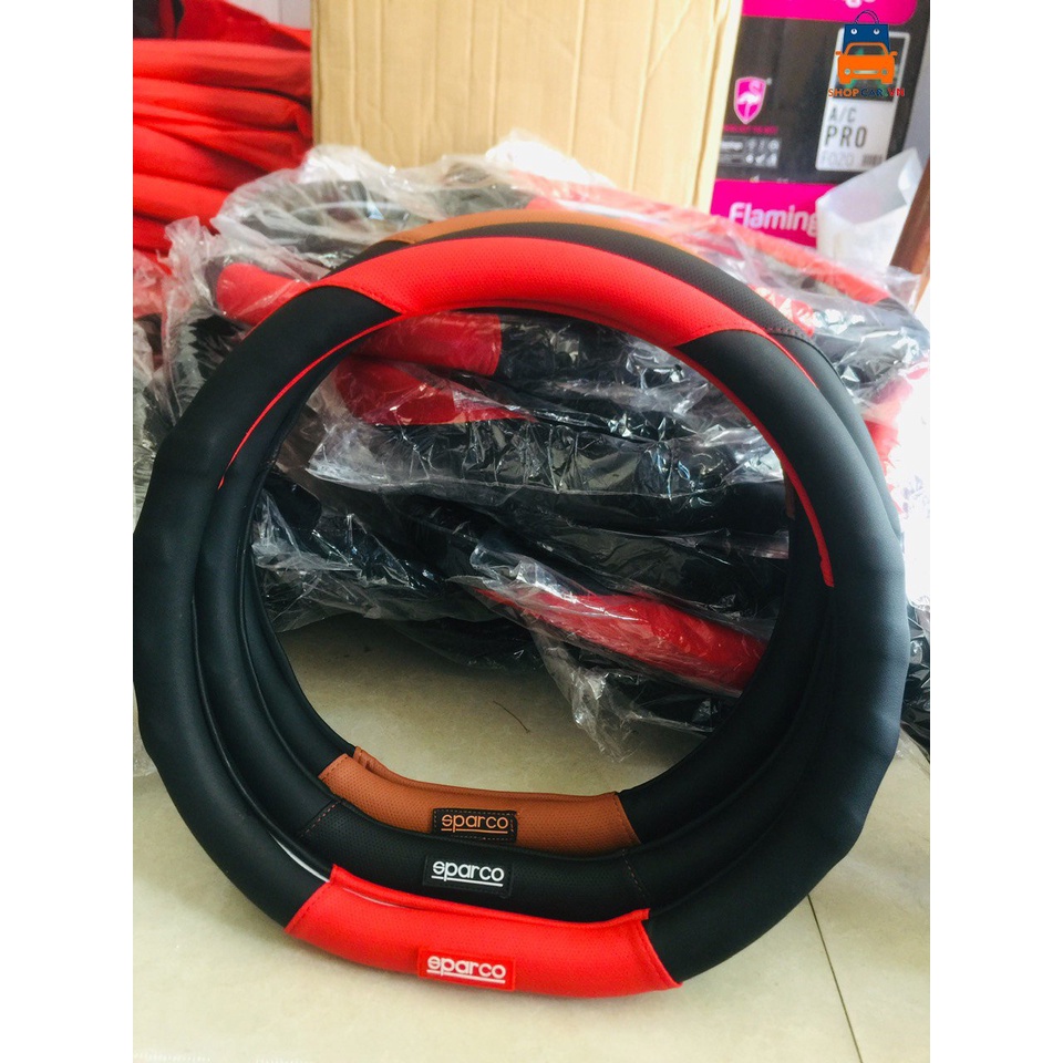 Bọc Vô Lăng D Cut Cho Xe Elantra, Kia, Seltol, Suzuki XL7 – Ốp Vô Lăng Da Cao Cấp Sparco
