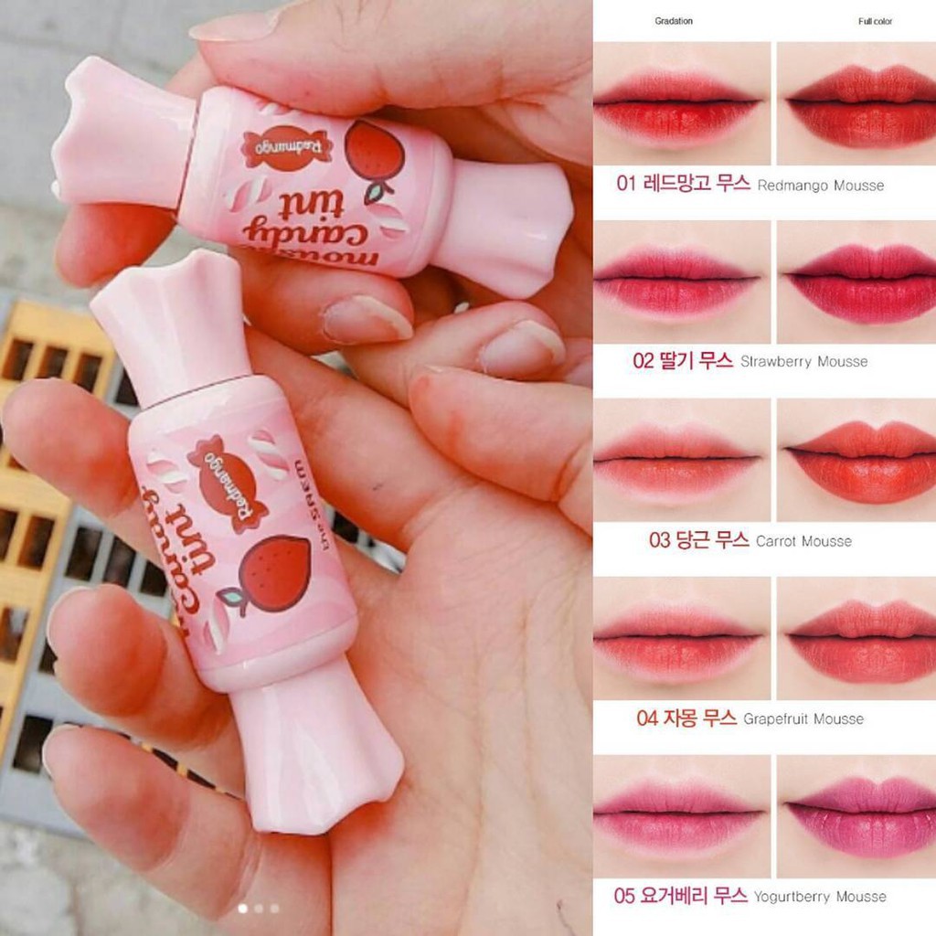 [HÀNG CHÍNH HÃNG] Son Kẹo The Saem Saemmul Mousse Candy Tint 8g