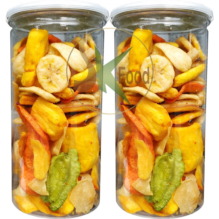 Trái cây sấy khô thập cẩm loại nguyên cánh xuất khẩu - Hũ 280G HIỆU SK FOOD