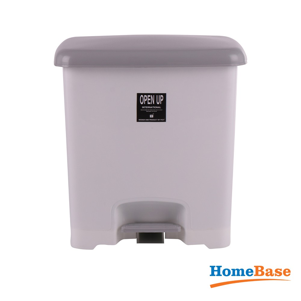 HomeBase ACCO Thùng rác nhựa bàn đạp chân thùng lõi bên trong có thể tháo rời Thái Lan 30L W40xD32xH42cm xám