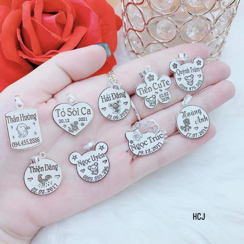 Mặt Dây Chuyền Bạc Ta Khắc Theo yêu cầu
