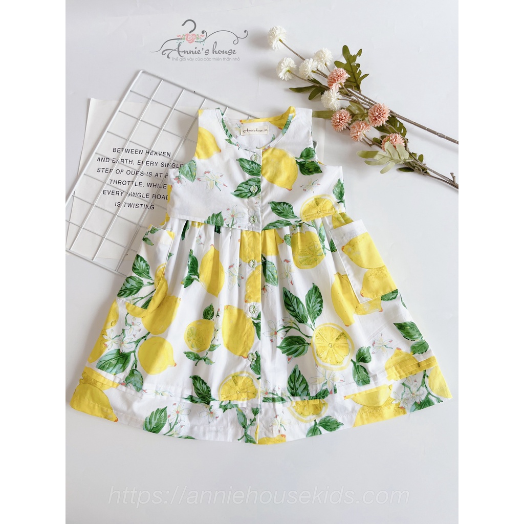 VÁY ĐẦM BÉ GÁI ANNIE ĐẦM SÁT NÁCH TRÁI CHANH